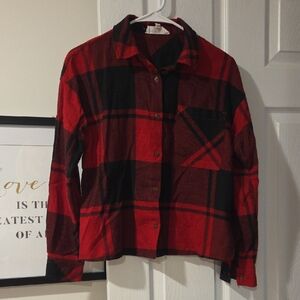 Red and Black Plaid Shirt